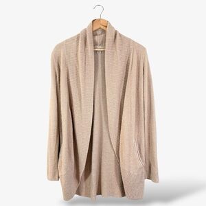 Barefoot Dreams CozyChic Lite Cardigan Tan Brown Size S Cocoon Wrap Sweater